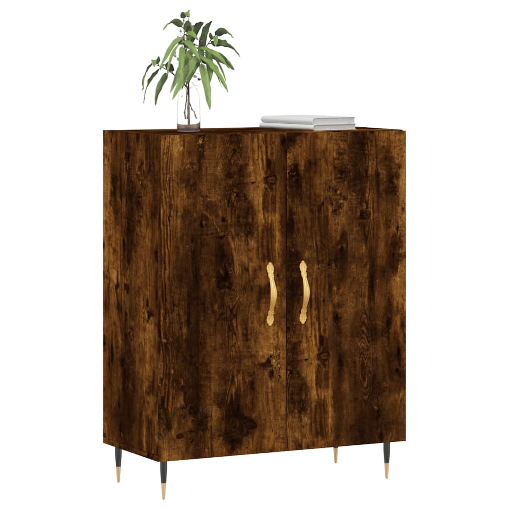 Buffet chêne fumé 69,5x34x90 cm bois d'ingénierie - XIOS
