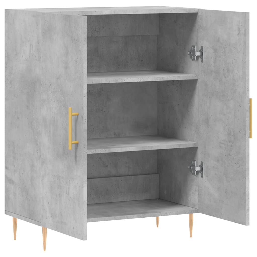 Buffet gris béton 69,5x34x90 cm bois d'ingénierie - XIOS