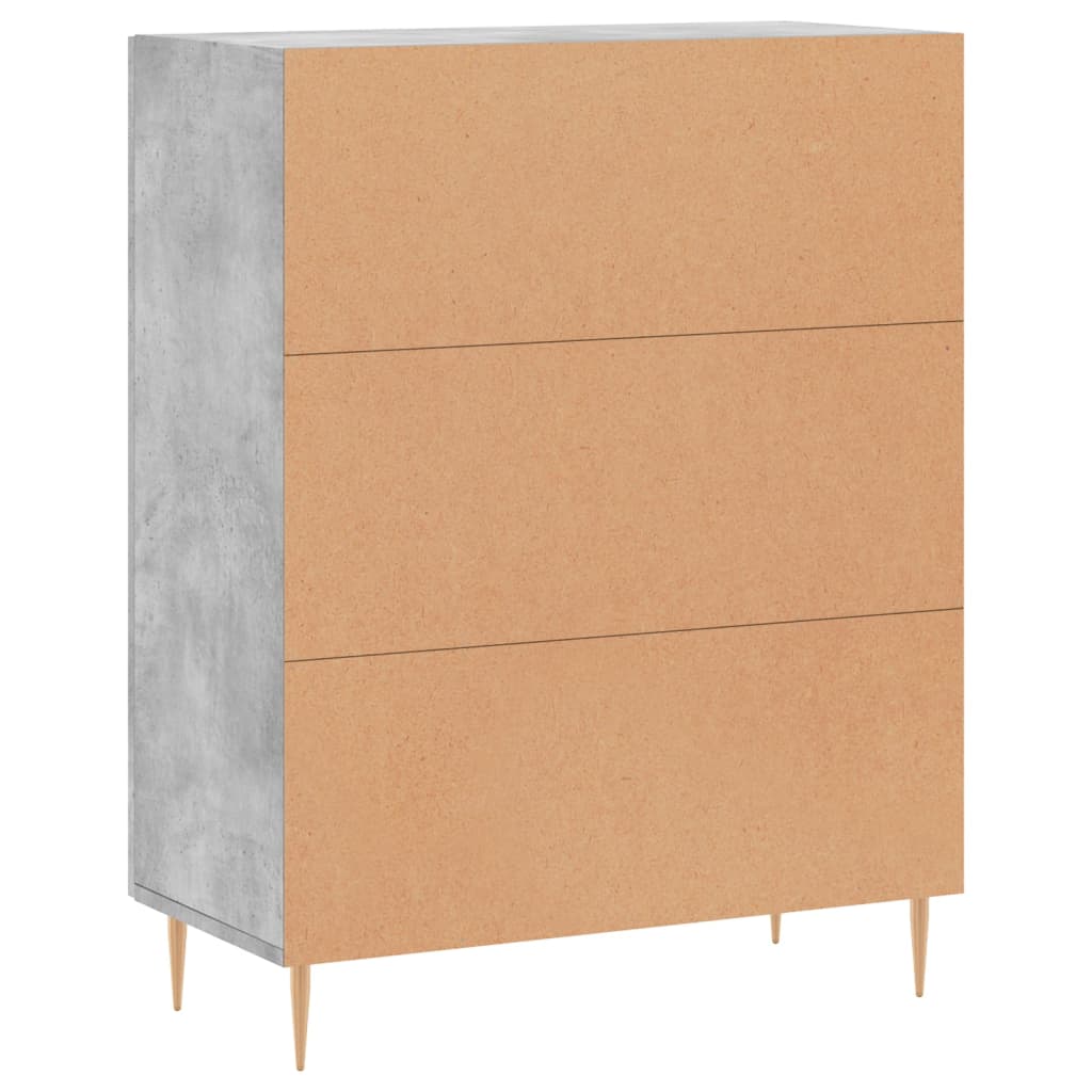 Buffet gris béton 69,5x34x90 cm bois d'ingénierie - XIOS