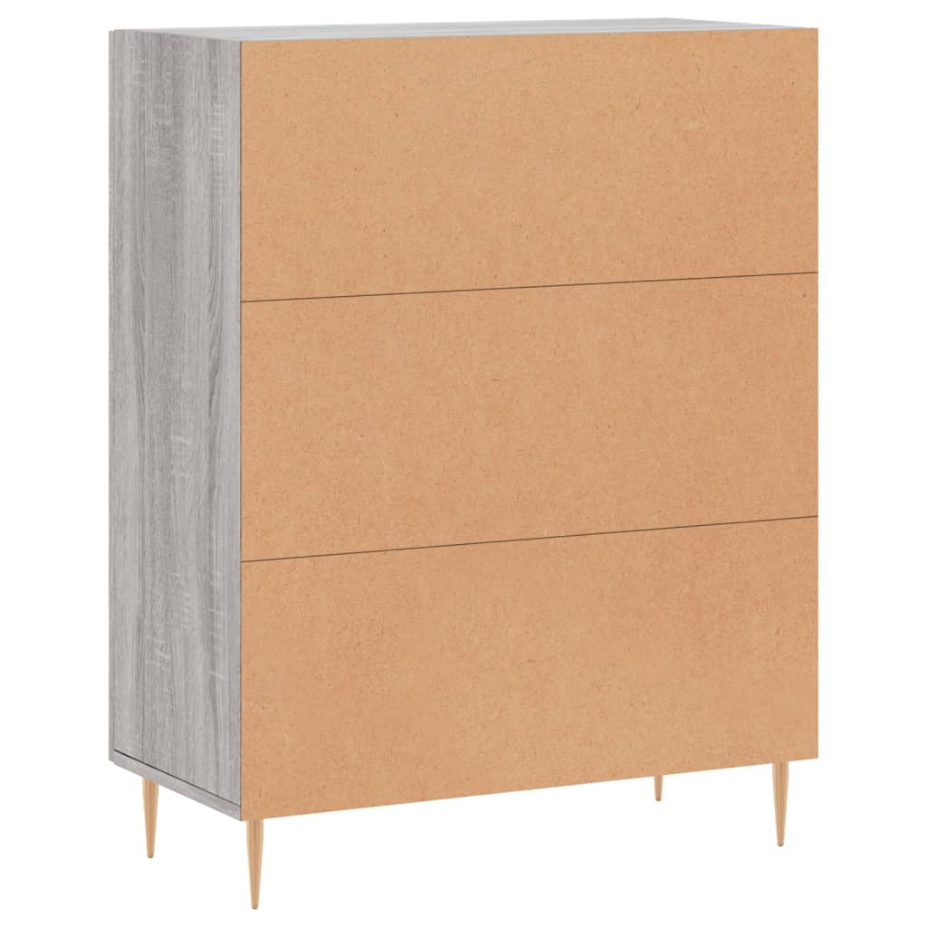 Buffet sonoma gris 69,5x34x90 cm bois d'ingénierie - XIOS