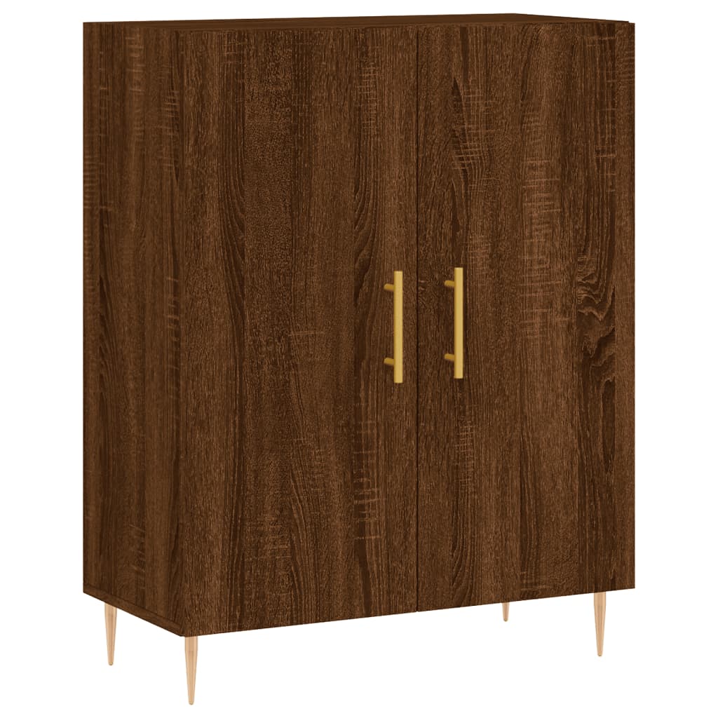 Buffet chêne marron 69,5x34x90 cm bois d'ingénierie - XIOS