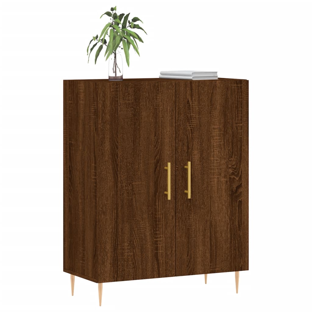 Buffet chêne marron 69,5x34x90 cm bois d'ingénierie - XIOS