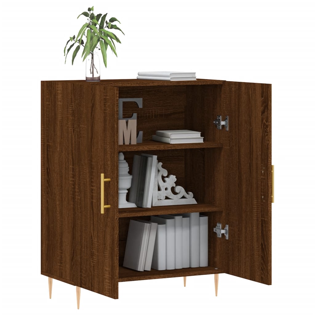 Buffet chêne marron 69,5x34x90 cm bois d'ingénierie - XIOS