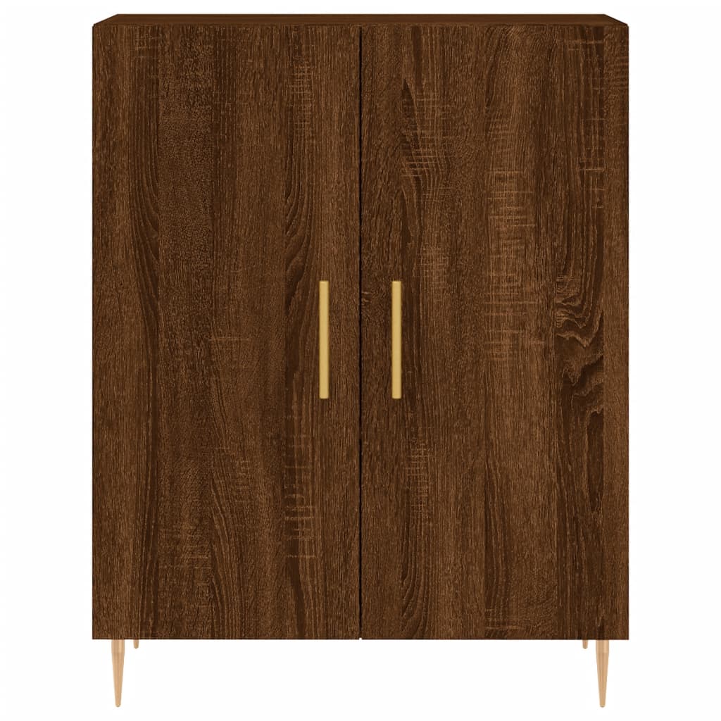 Buffet chêne marron 69,5x34x90 cm bois d'ingénierie - XIOS
