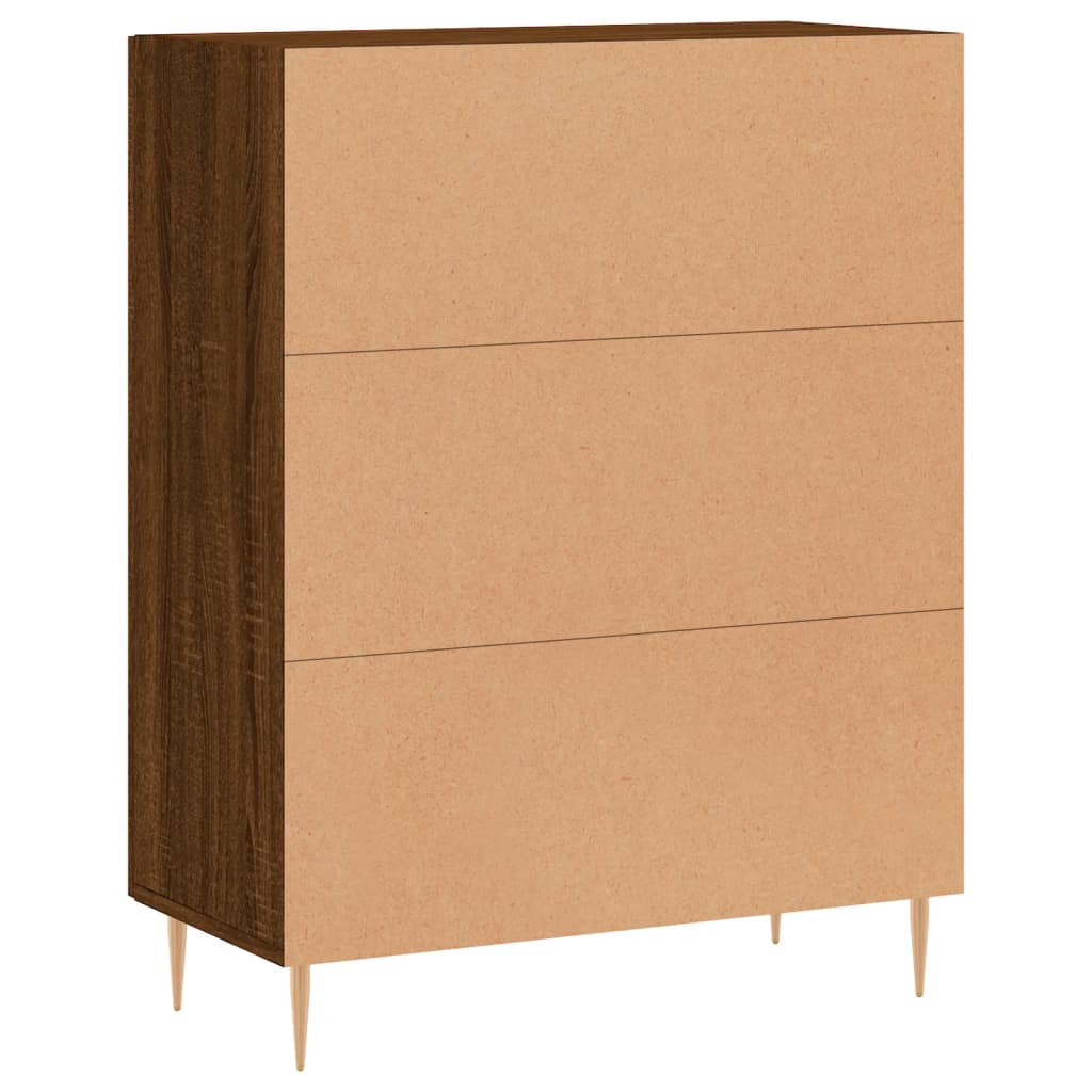 Buffet chêne marron 69,5x34x90 cm bois d'ingénierie - XIOS