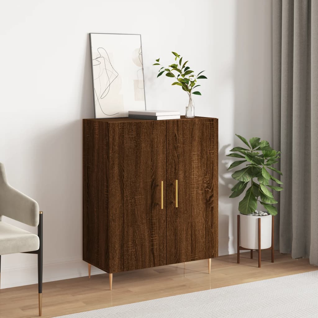 Buffet chêne marron 69,5x34x90 cm bois d'ingénierie - XIOS