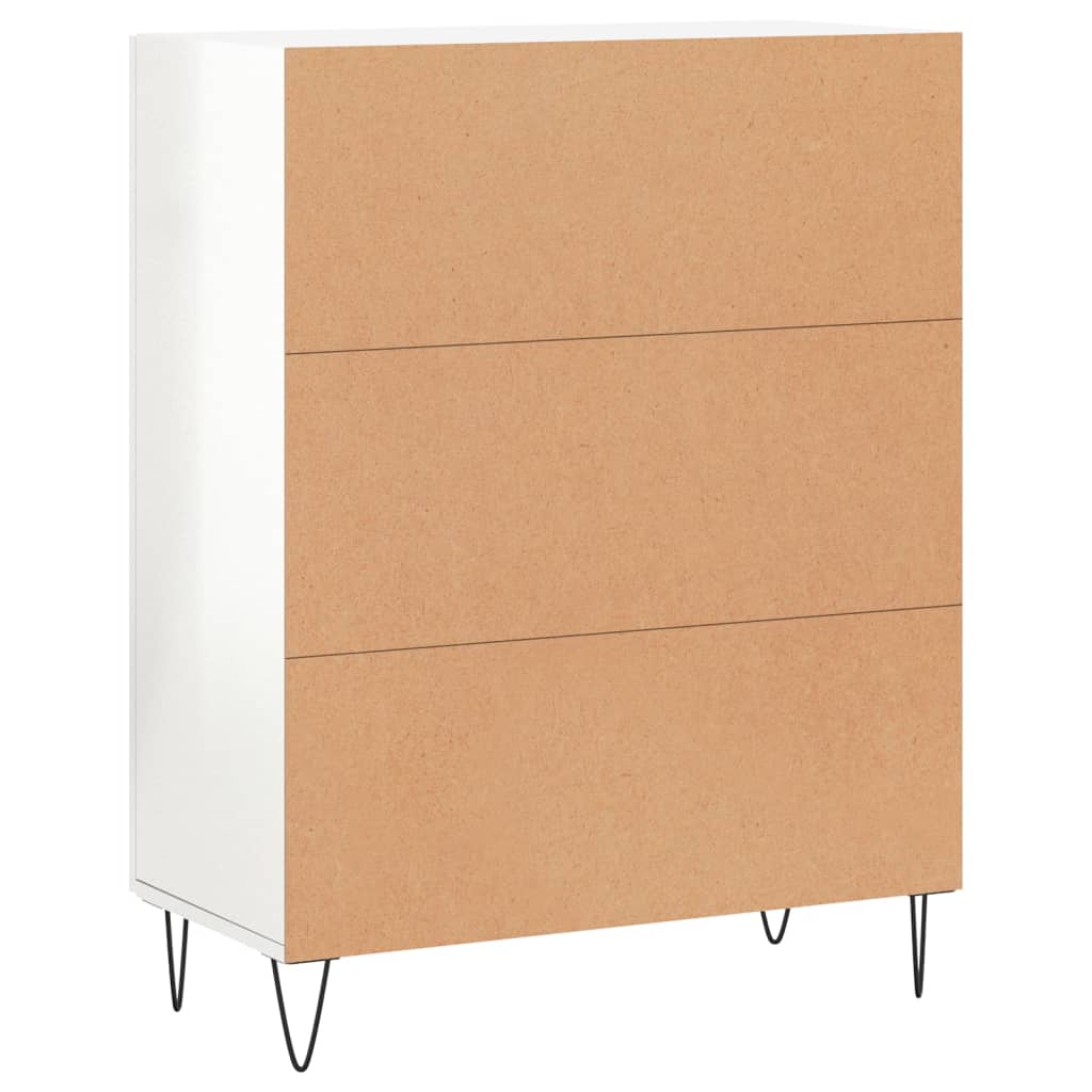 Buffet Blanc brillant 69,5x34x90 cm Bois d'ingénierie - XIOS