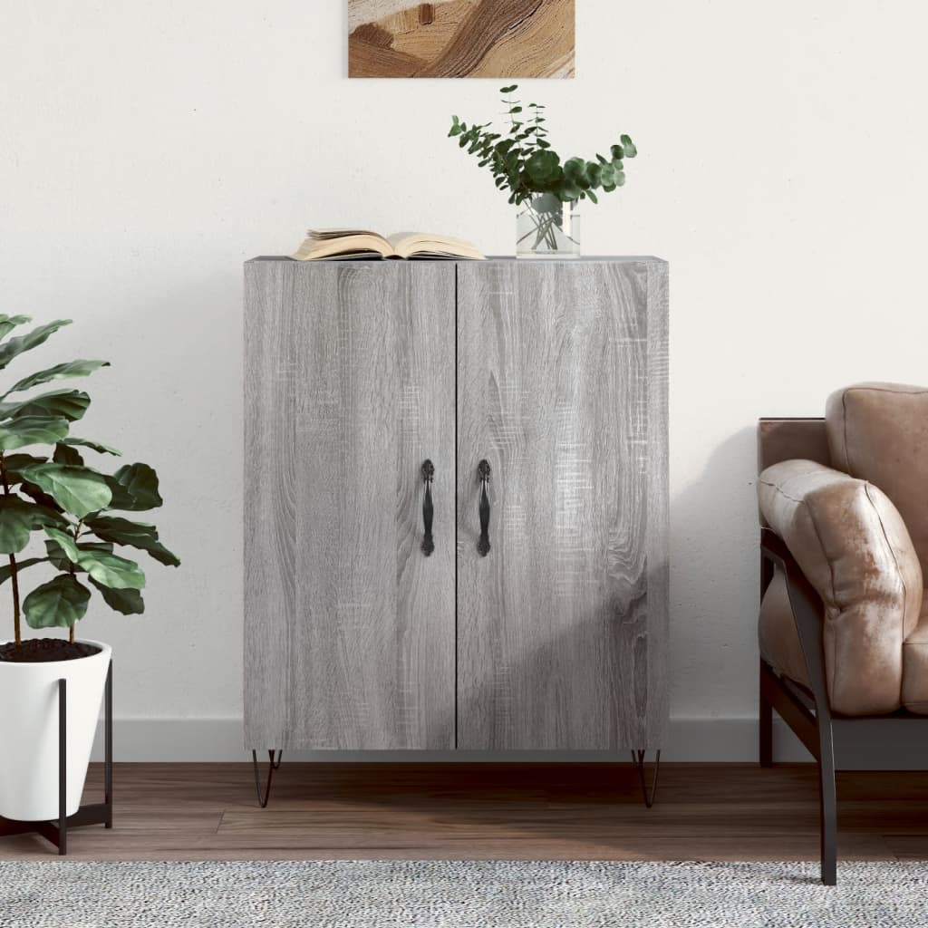 Buffet sonoma gris 69,5x34x90 cm bois d'ingénierie - XIOS
