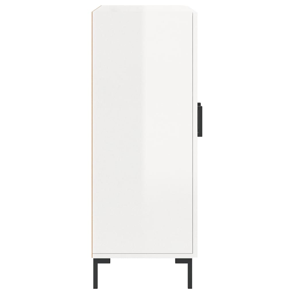 Buffet Blanc brillant 69,5x34x90 cm Bois d'ingénierie - XIOS
