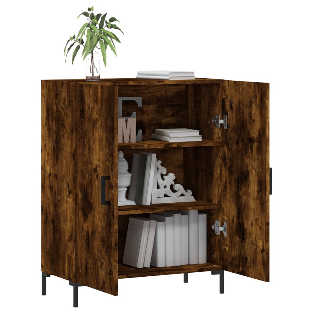 Buffet chêne fumé 69,5x34x90 cm bois d'ingénierie - XIOS