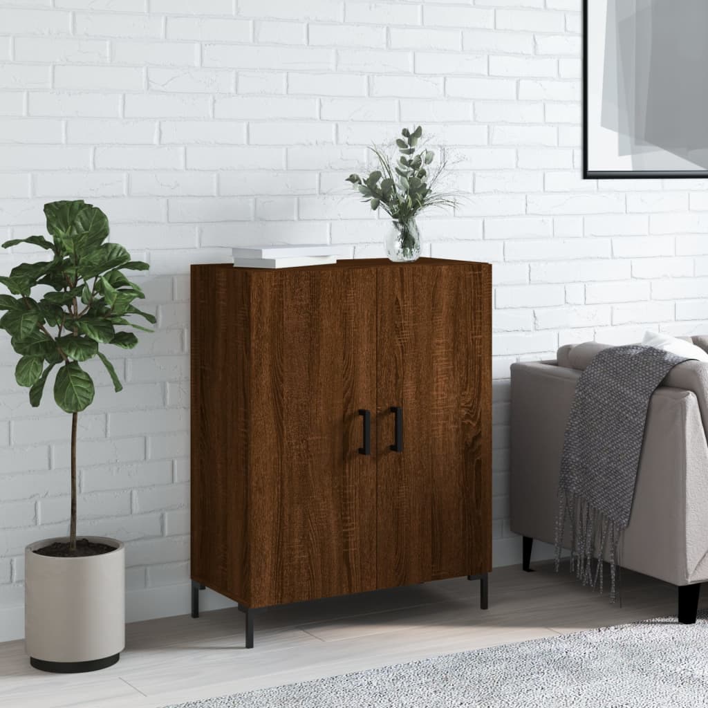 Buffet chêne marron 69,5x34x90 cm bois d'ingénierie - XIOS