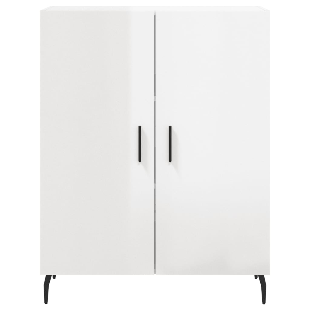 Buffet Blanc brillant 69,5x34x90 cm Bois d'ingénierie - XIOS