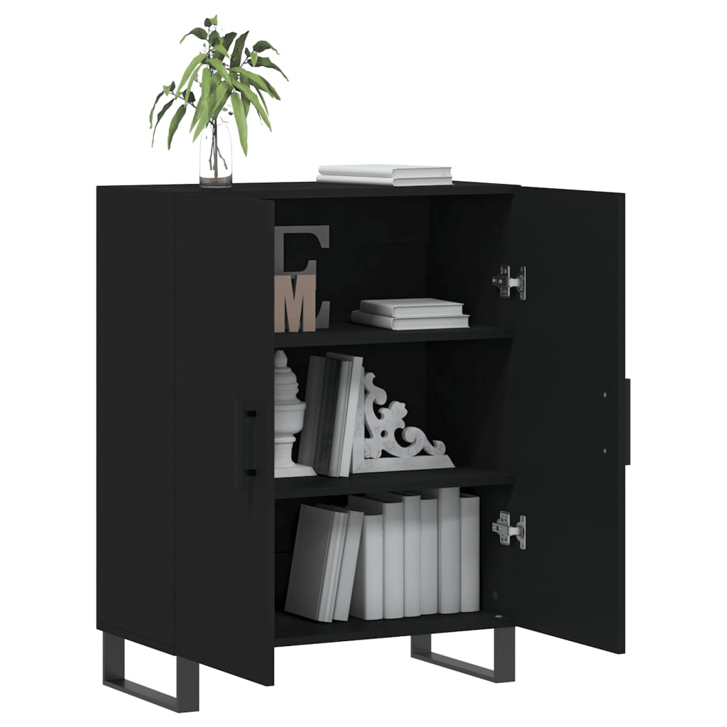 Buffet noir 69,5x34x90 cm bois d'ingénierie Buffets & bahuts vidaXL