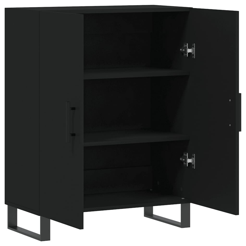 Buffet noir 69,5x34x90 cm bois d'ingénierie Buffets & bahuts vidaXL