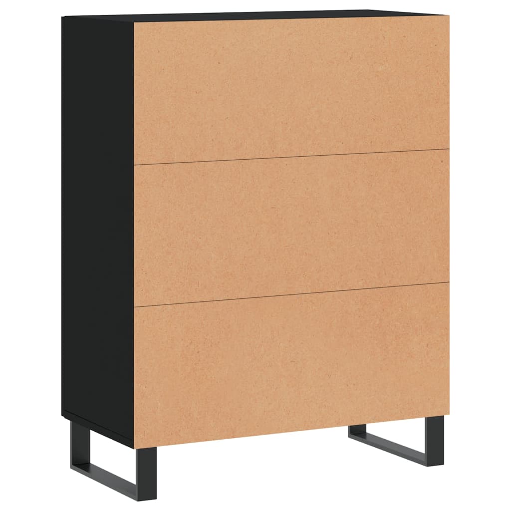 Buffet noir 69,5x34x90 cm bois d'ingénierie Buffets & bahuts vidaXL