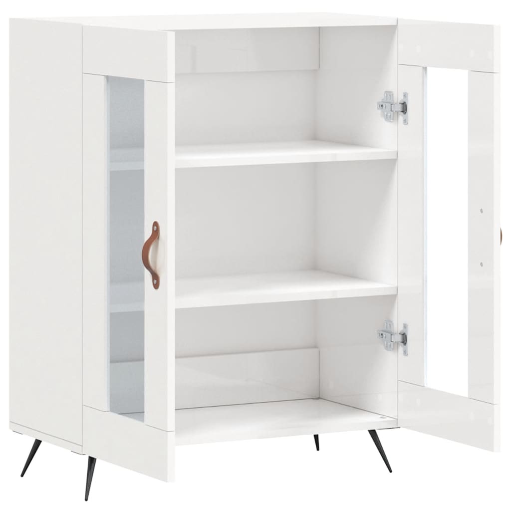 Buffet Blanc brillant 69,5x34x90 cm Bois d'ingénierie - XIOS