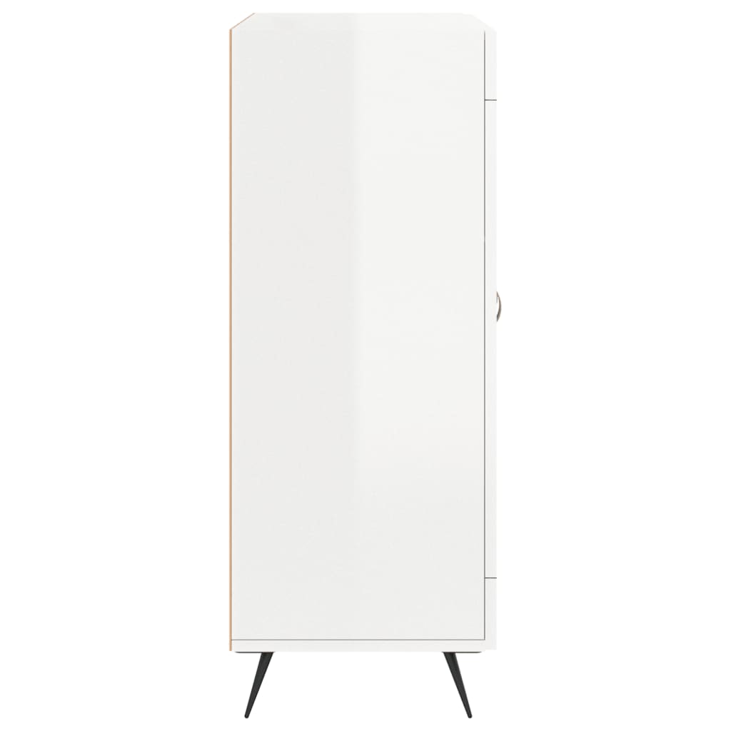 Buffet Blanc brillant 69,5x34x90 cm Bois d'ingénierie - XIOS