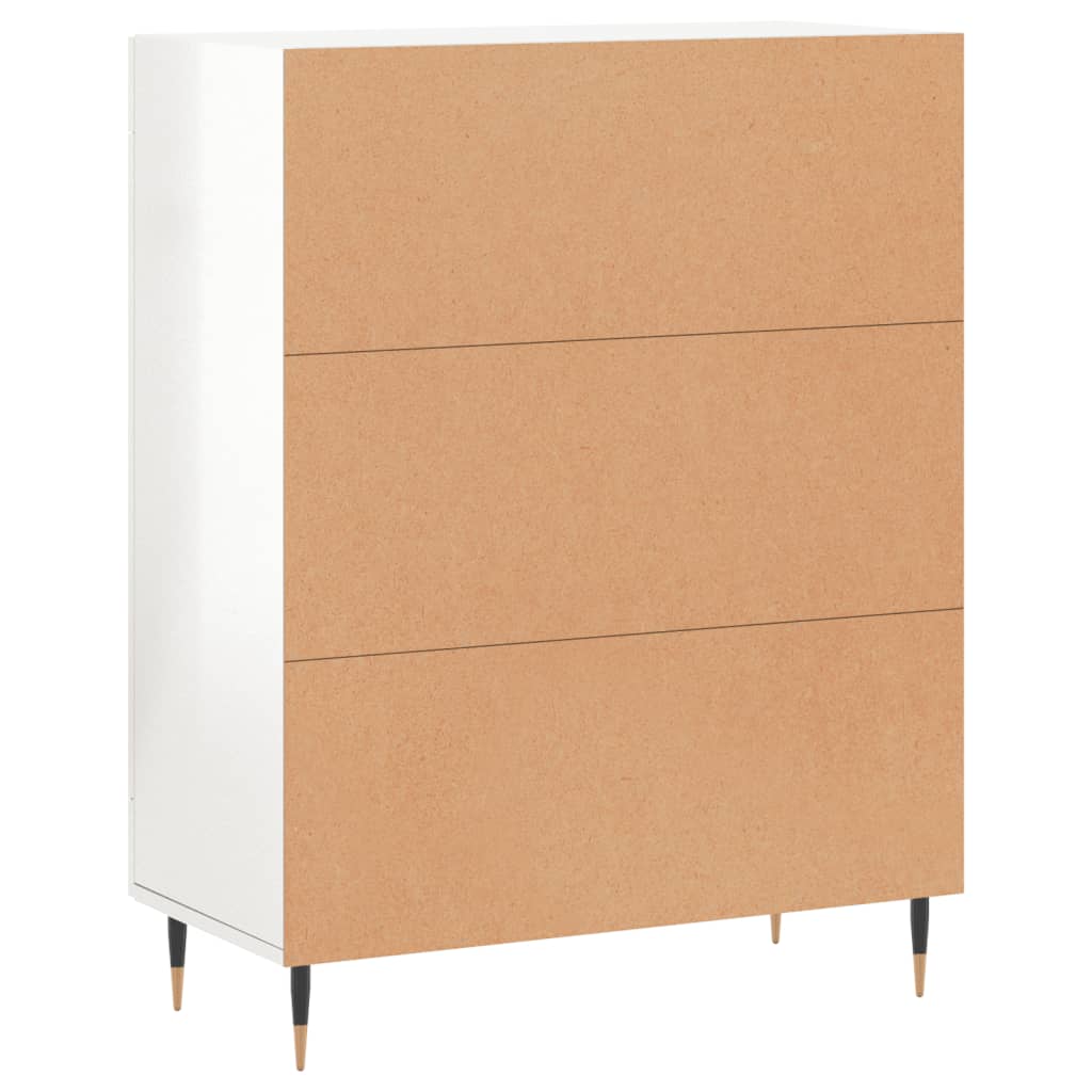 Buffet Blanc brillant 69,5x34x90 cm Bois d'ingénierie - XIOS