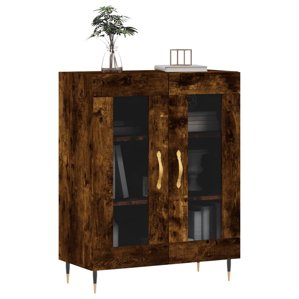Buffet chêne fumé 69,5x34x90 cm bois d'ingénierie - XIOS