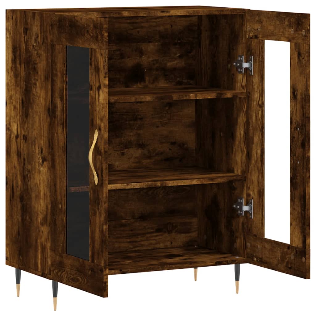 Buffet chêne fumé 69,5x34x90 cm bois d'ingénierie - XIOS