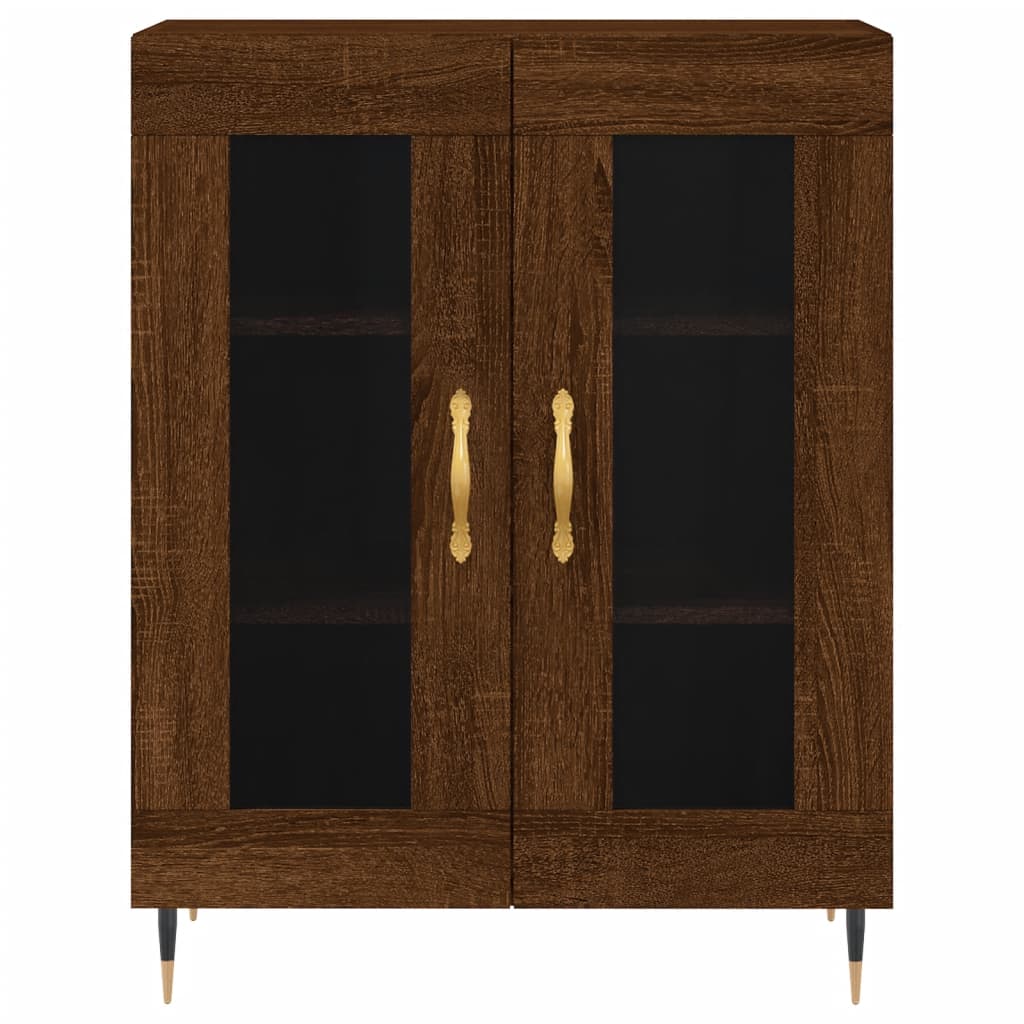 Buffet chêne marron 69,5x34x90 cm bois d'ingénierie - XIOS