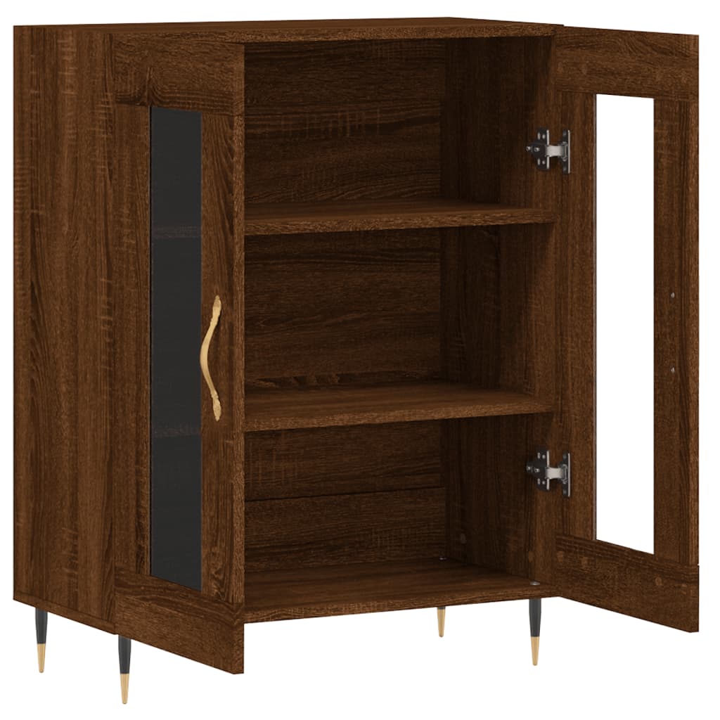 Buffet chêne marron 69,5x34x90 cm bois d'ingénierie - XIOS