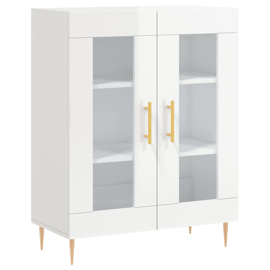 Buffet Blanc brillant 69,5x34x90 cm Bois d'ingénierie - XIOS