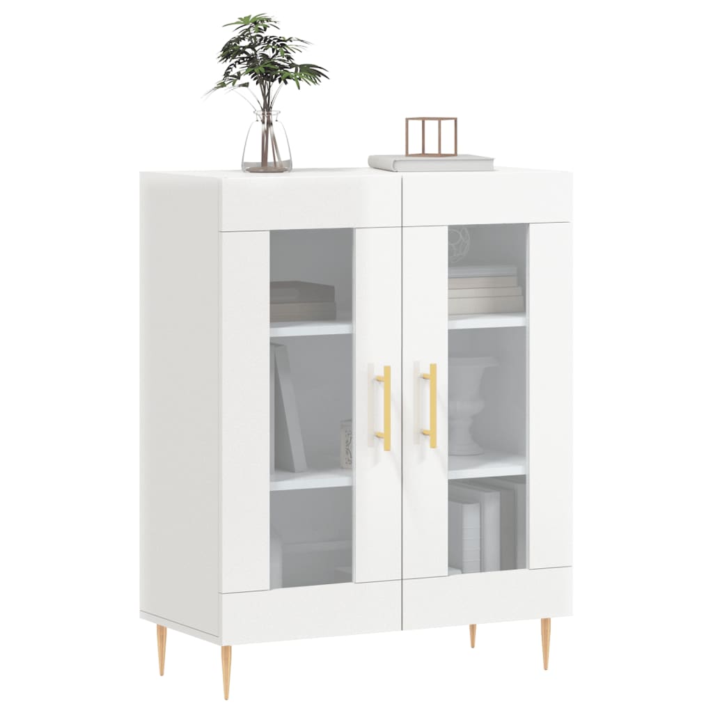 Buffet Blanc brillant 69,5x34x90 cm Bois d'ingénierie - XIOS