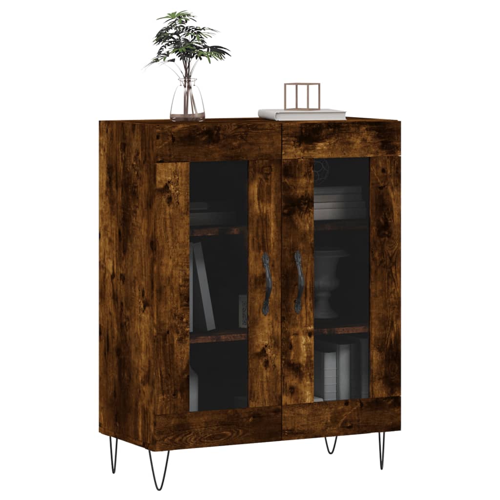 Buffet chêne fumé 69,5x34x90 cm bois d'ingénierie - XIOS