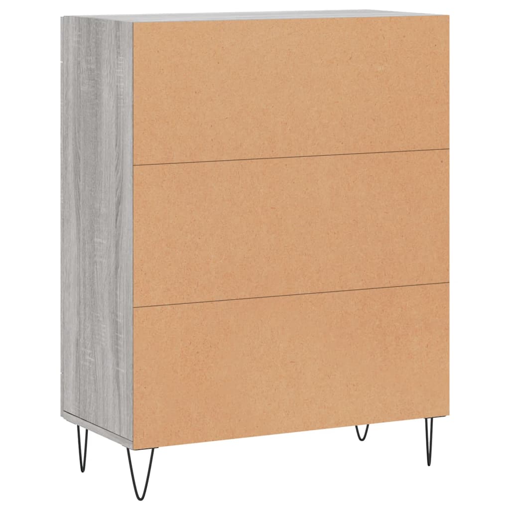 Buffet sonoma gris 69,5x34x90 cm bois d'ingénierie - XIOS
