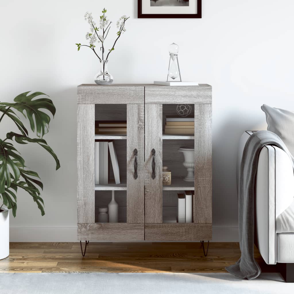 Buffet sonoma gris 69,5x34x90 cm bois d'ingénierie - XIOS