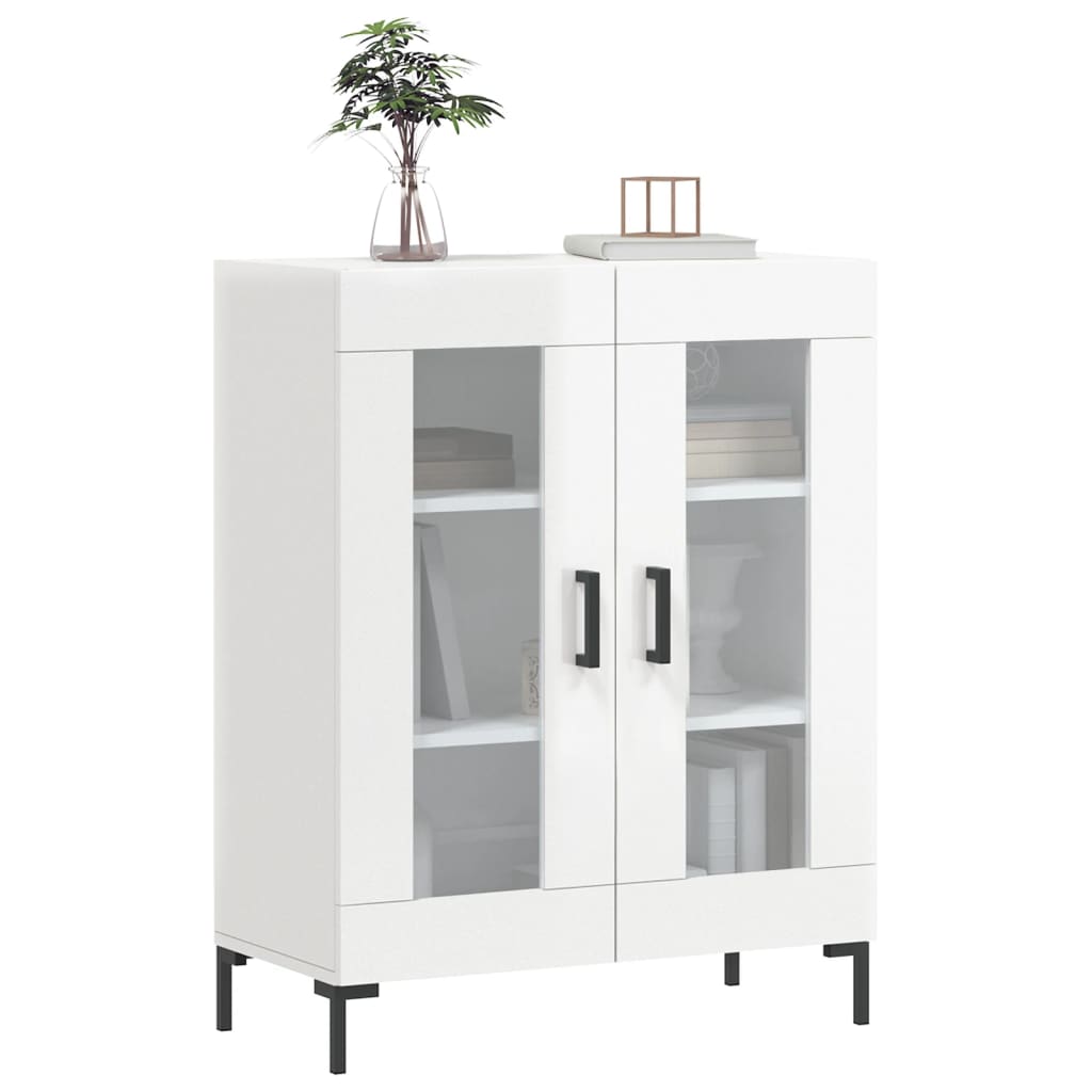 Buffet Blanc brillant 69,5x34x90 cm Bois d'ingénierie - XIOS