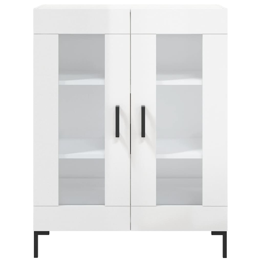 Buffet Blanc brillant 69,5x34x90 cm Bois d'ingénierie - XIOS