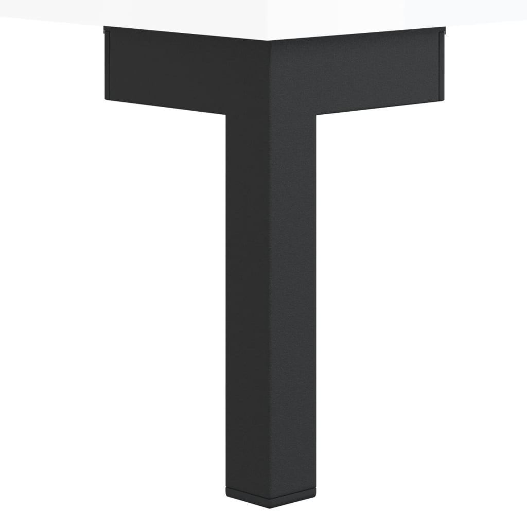 Buffet Blanc brillant 69,5x34x90 cm Bois d'ingénierie - XIOS