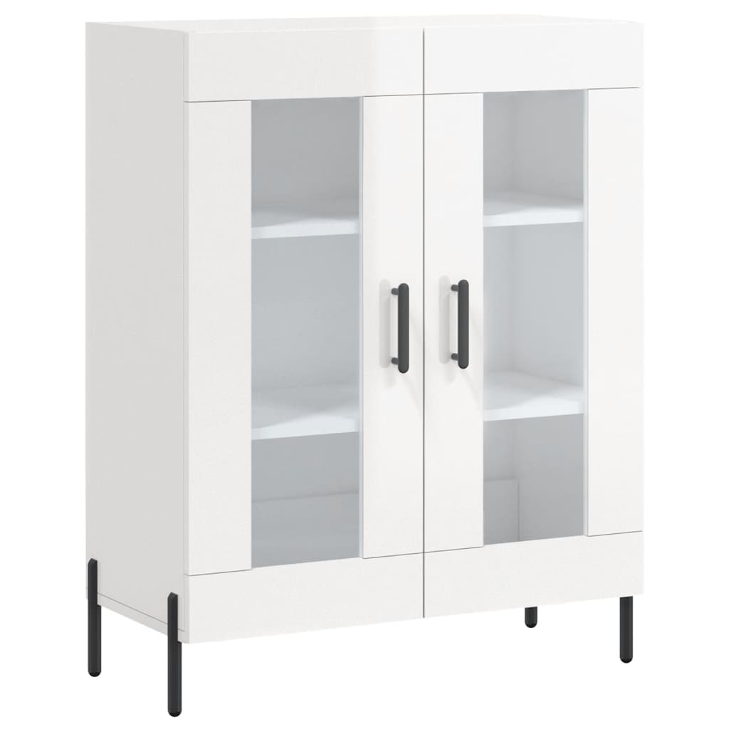Buffet Blanc brillant 69,5x34x90 cm Bois d'ingénierie - XIOS