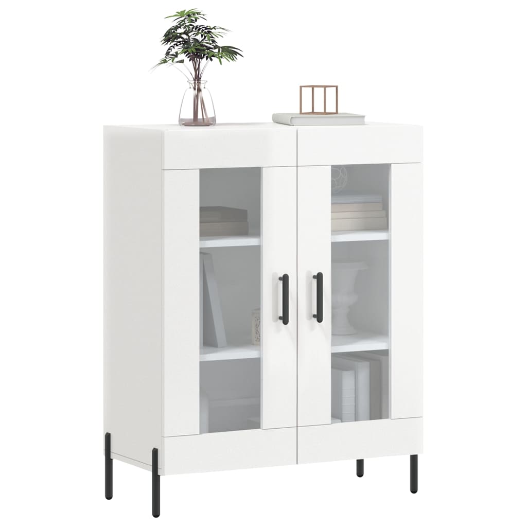 Buffet Blanc brillant 69,5x34x90 cm Bois d'ingénierie - XIOS