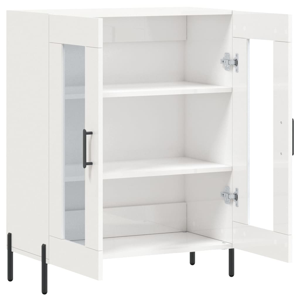Buffet Blanc brillant 69,5x34x90 cm Bois d'ingénierie - XIOS
