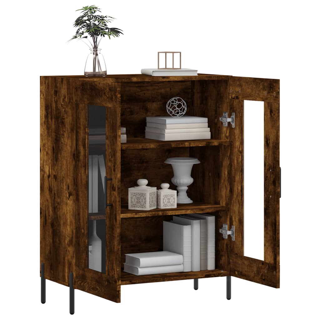 Buffet chêne fumé 69,5x34x90 cm bois d'ingénierie - XIOS