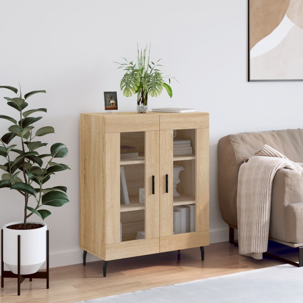 Buffet chêne sonoma 69,5x34x90 cm bois d'ingénierie - XIOS