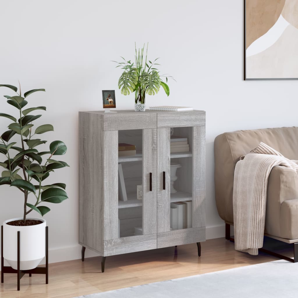 Buffet sonoma gris 69,5x34x90 cm bois d'ingénierie - XIOS