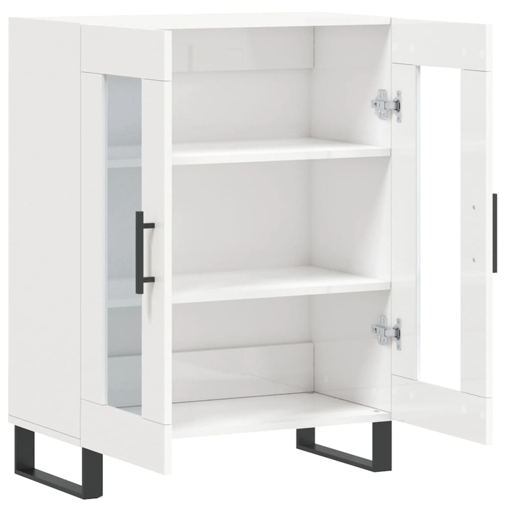 Buffet Blanc brillant 69,5x34x90 cm Bois d'ingénierie - XIOS