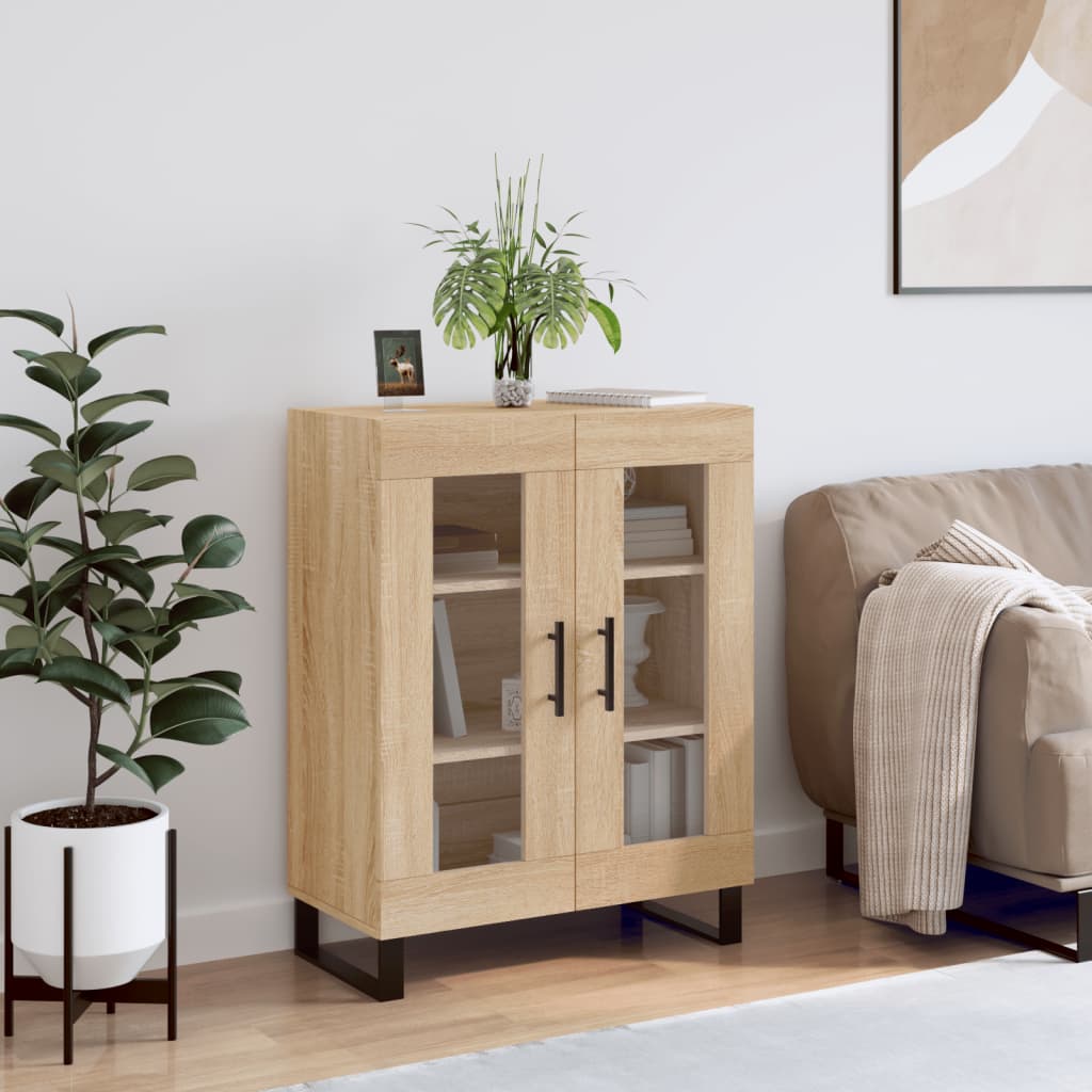 Buffet chêne sonoma 69,5x34x90 cm bois d'ingénierie - XIOS