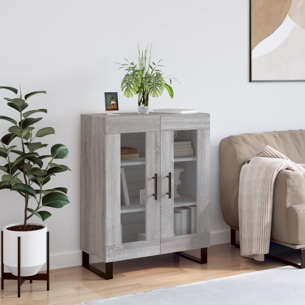Buffet sonoma gris 69,5x34x90 cm bois d'ingénierie - XIOS