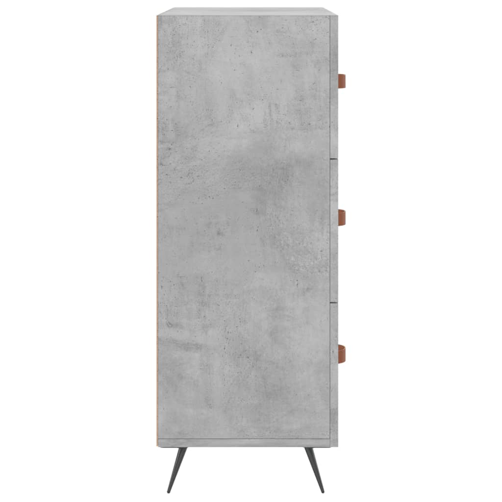 Commode gris béton 69,5 x 34 x 90 cm bois d'ingénierie - XIOS