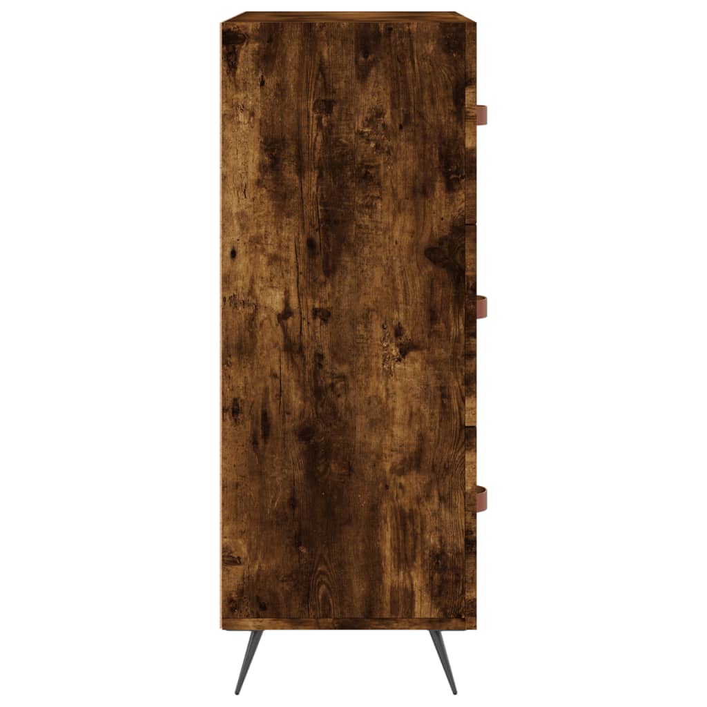 Commode chêne fumé 69,5 x 34 x 90 cm bois d'ingénierie - XIOS