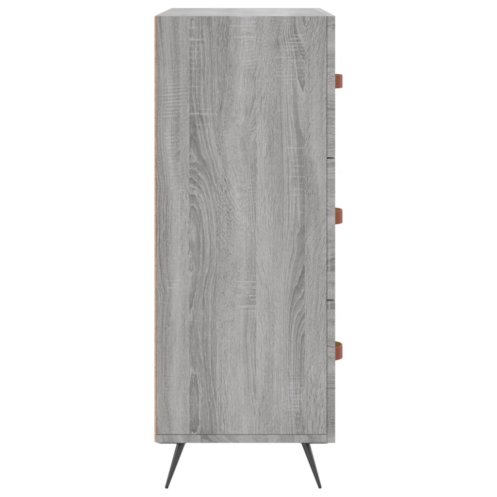 Commode sonoma gris 69,5 x 34 x 90 cm bois d'ingénierie - XIOS