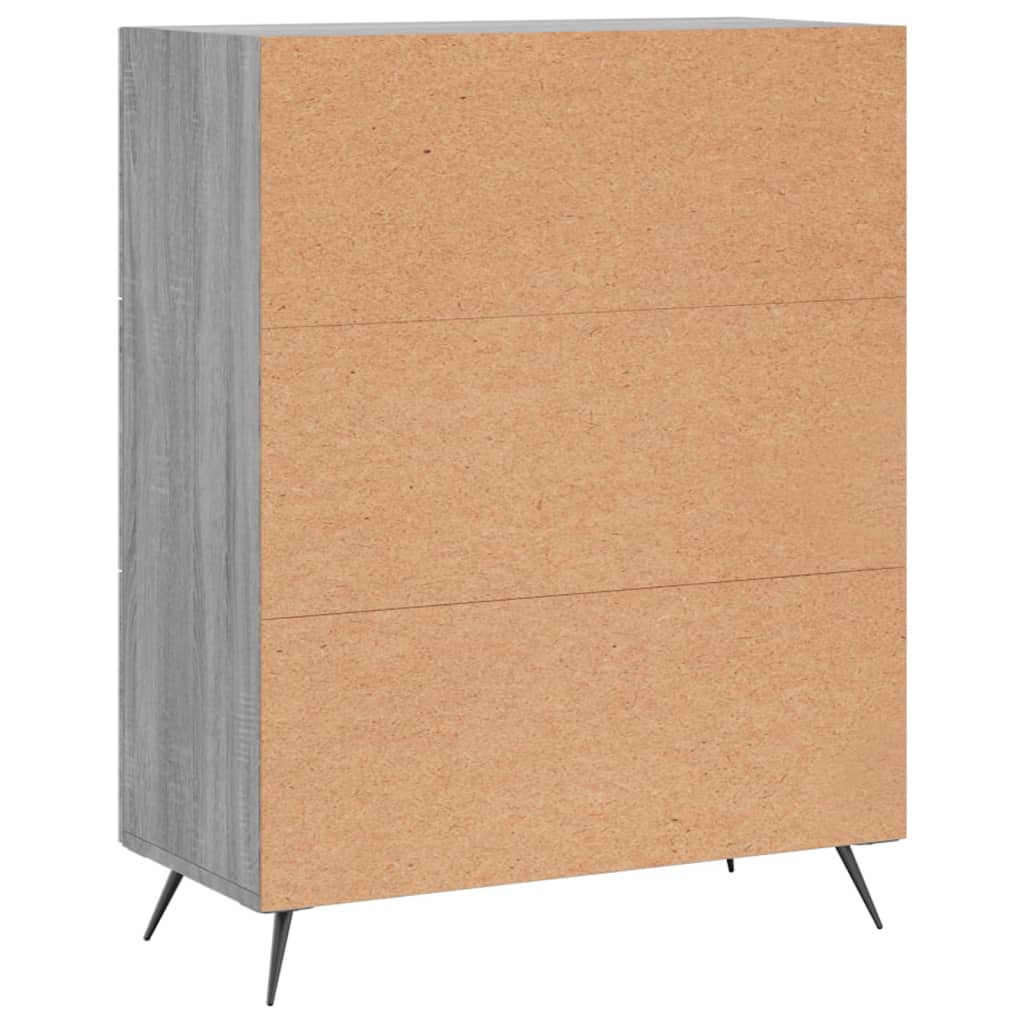 Commode sonoma gris 69,5 x 34 x 90 cm bois d'ingénierie - XIOS