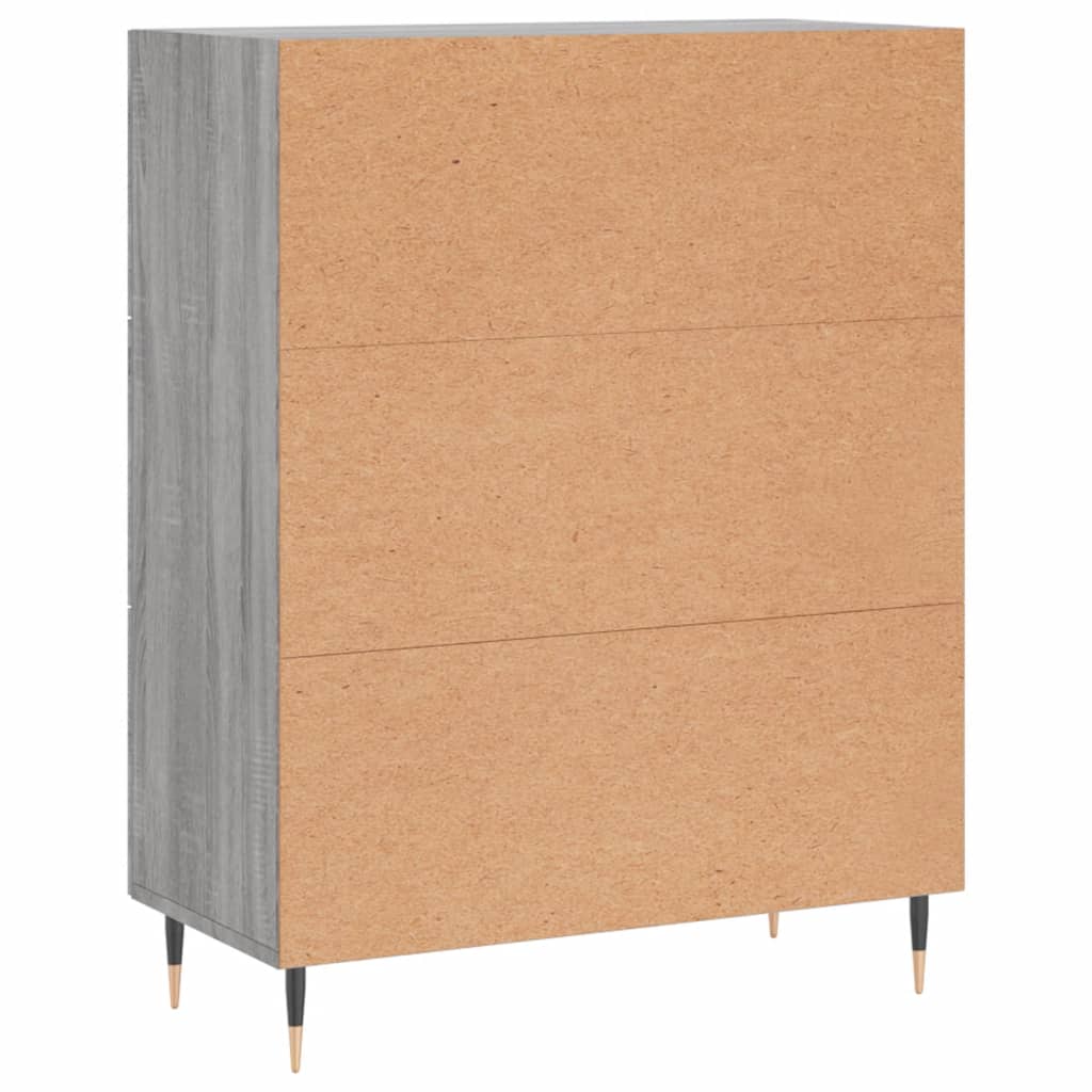 Buffet sonoma gris 69,5x34x90 cm bois d'ingénierie - XIOS