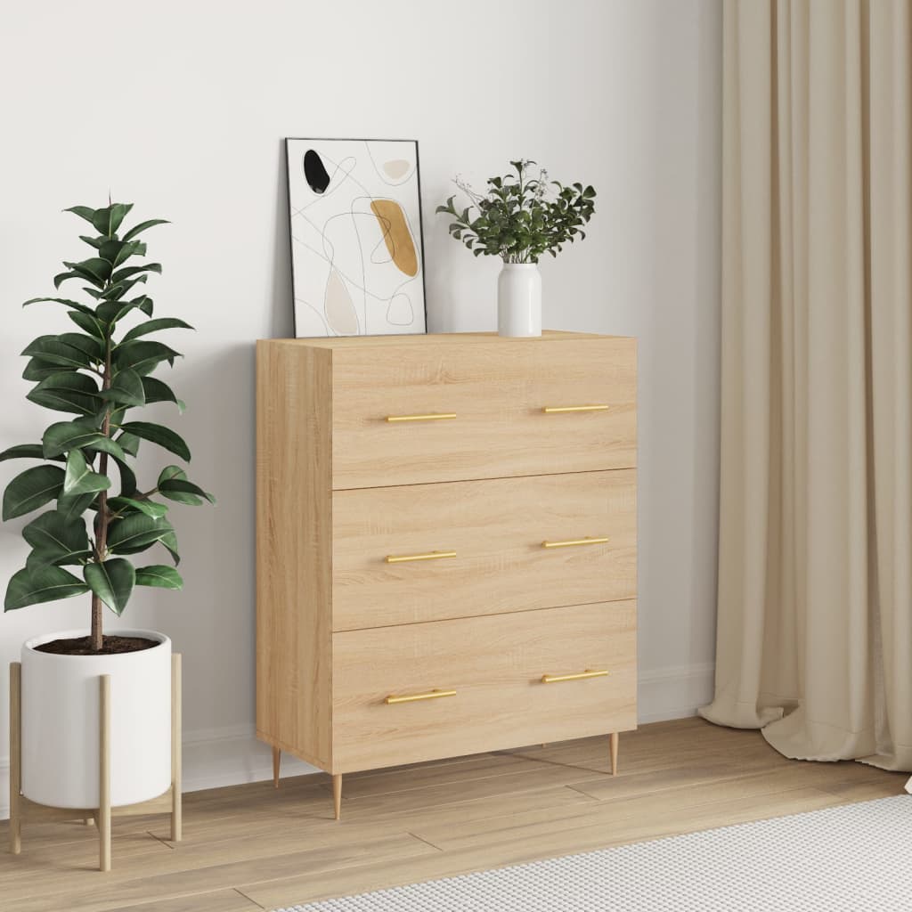 Buffet chêne sonoma 69,5x34x90 cm bois d'ingénierie Buffets & bahuts vidaXL