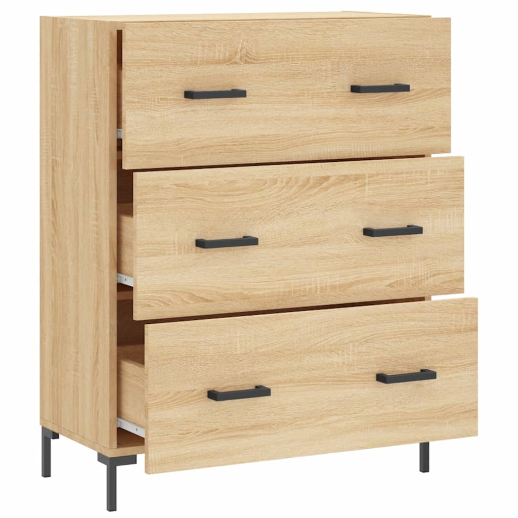 Buffet chêne sonoma 69,5x34x90 cm bois d'ingénierie - XIOS